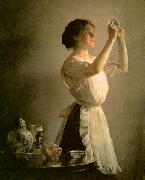 Joseph Decamp The Blue Cup oil painting reproduction